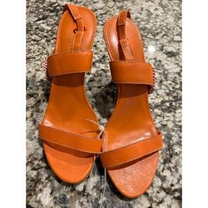 NWT Ralph Lauren Orange Strappy Sandal Heels - 9.5